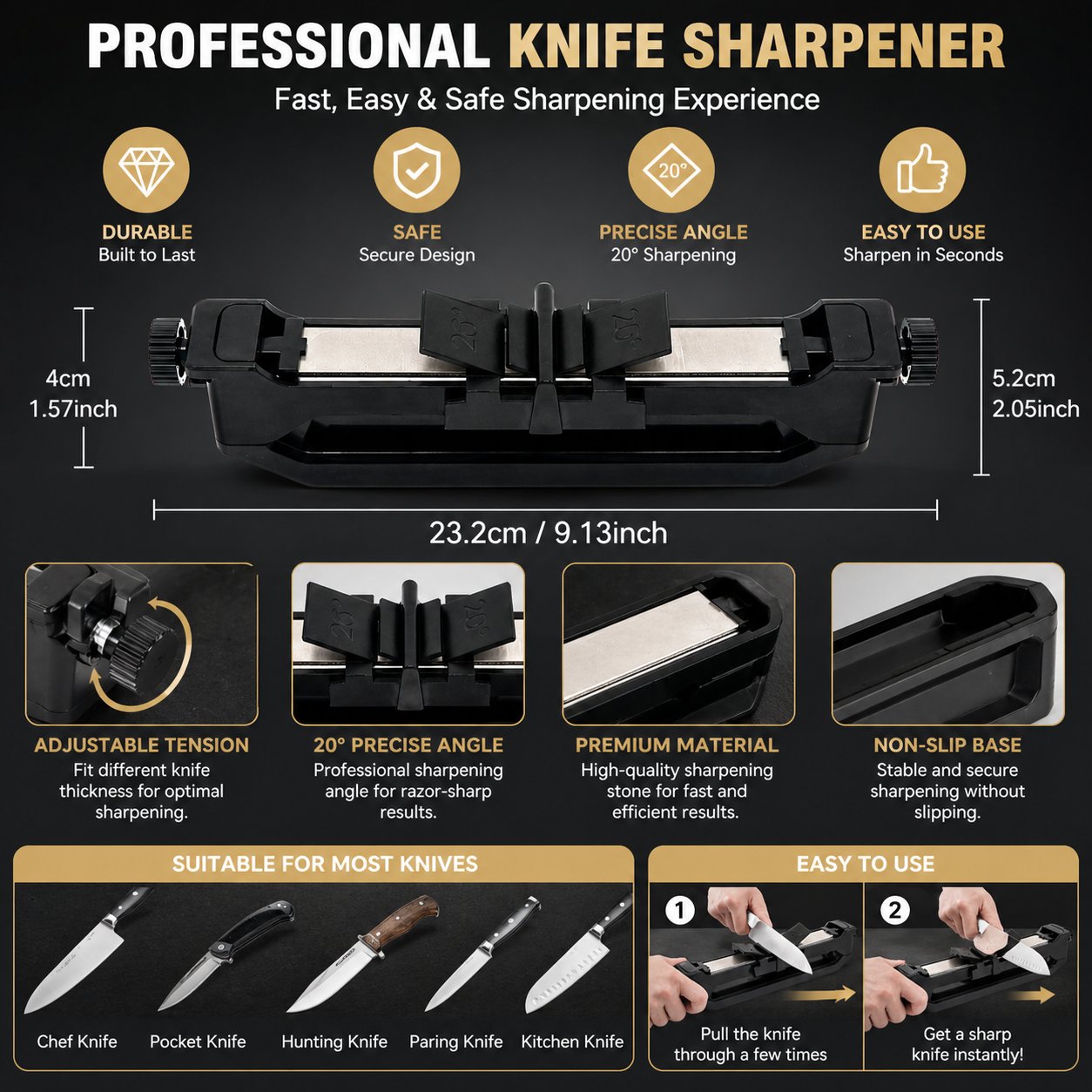 TyiiPlus Portable Precision Knife Sharpener