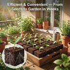Soil Blocker with Comfortable Handle 2 Inch 4 Cell Soil Blocking Tool