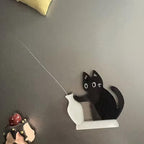 Cute Black Cat Fridge Magnet Vase – Whisker Keepsake & Mini Flower Holder Decor