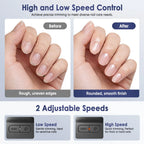 3-in-1 Electric Nail Clipper & Polisher – Automatic Nail Trimmer with LED Light, Safe Nail Grinder for Adults & Kids