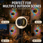 Solar Mandala Wall Light Outdoor Garden Fence Projector Lamp Patio Ambient Decor