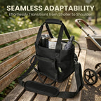 Family Size 4-Compartment Drink Carrier Bag for Coffee Cups & Tumblers