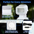 50W Remote Control 360° Rotating LED Searchlight
