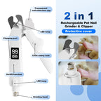 2-in-1 LED Pet Nail Clipper & Grinder