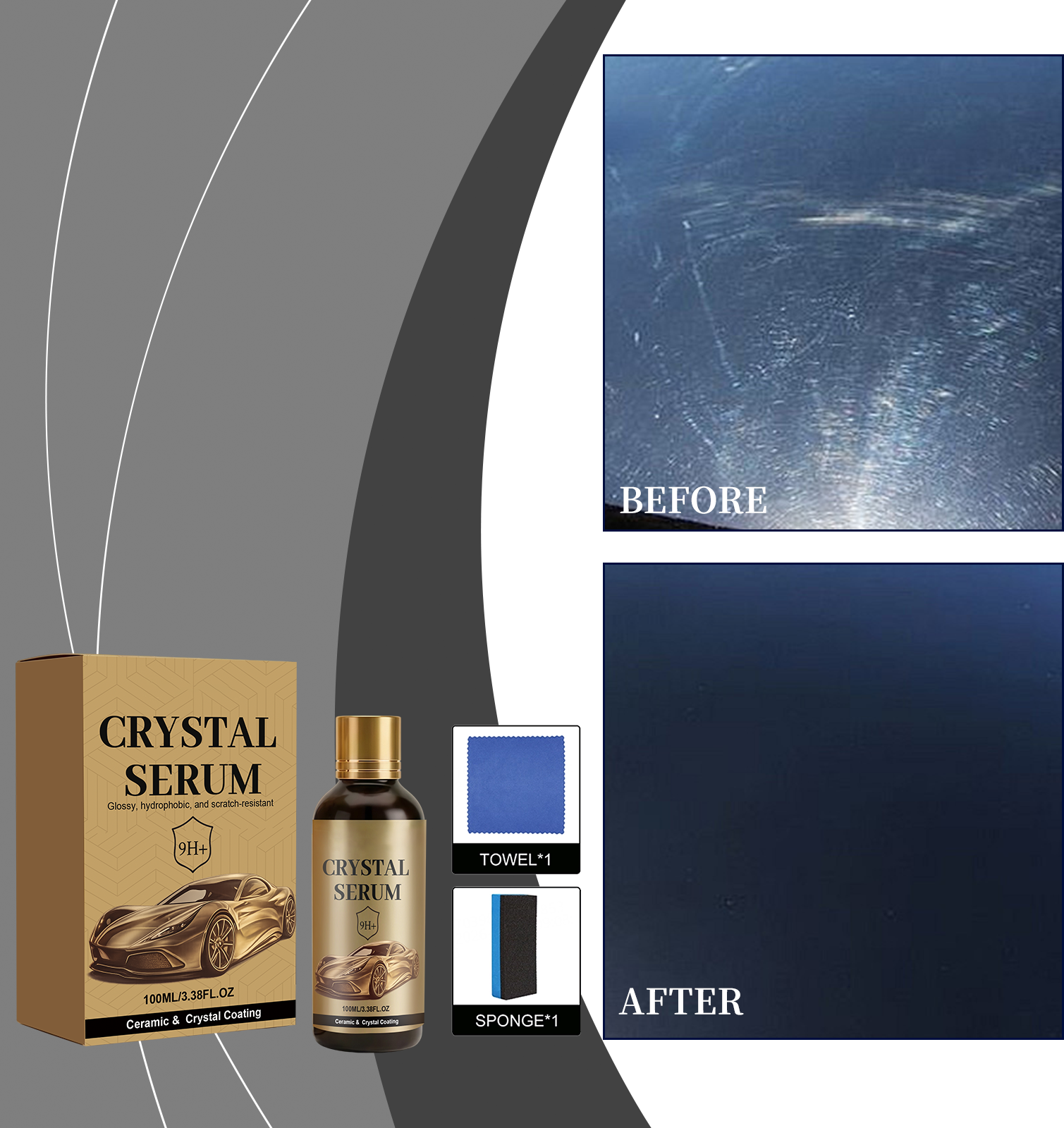 ⚡Graphene Ceramic Coating for Cars – 9H Hardness, 10+ Years Protection, Hydrophobic & Scratch Resistant