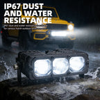 TyiiPlus 75W LED Driving Light – Super Bright 5500K Waterproof Car Spotlight