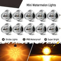 3/4 Inch LED Amber Watermelon Side Marker Light