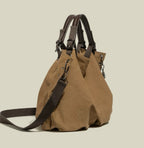 Vintage Canvas Tote Bag for Women Large Capacity Commuter Crossbody Handbag