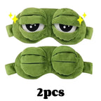 3D Cute Frog Sleep Eye Mask | Soft Plush & Cotton for Travel & Stress Relief