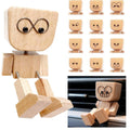 Shaking Wooden Man Figurine for Car Dashboard