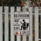 🎨 Farmhouse Bathroom Humor Sign • Quirky Washroom Wall Art 🧱