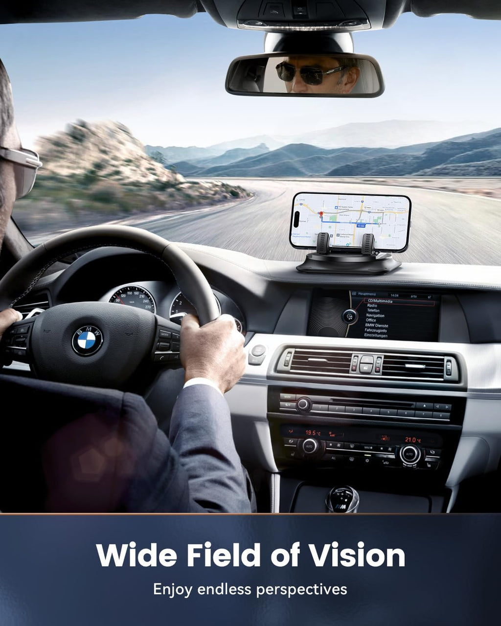 【50% OFF + FREE SHIPPING】360 Degree Rotation Dashboard Phone Holder