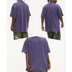 Vintage Acid Wash Heavyweight T-Shirt – 100% Cotton Oversized Tee for Men & Women