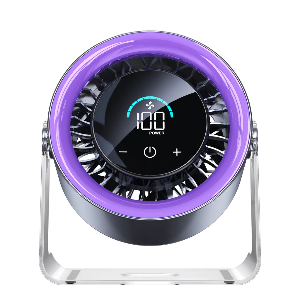 TyiiPlus Digital Display Quiet Table Fan with Turbo Airflow