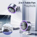 TyiiPlus Digital Display Quiet Table Fan with Turbo Airflow