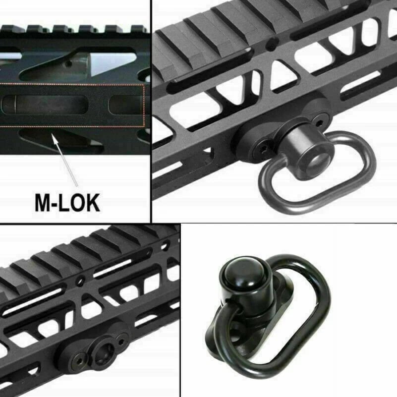 Tactical Single Point Bungee Sling with M-LOK QD Mount