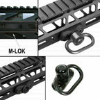 Tactical Single Point Bungee Sling with M-LOK QD Mount