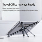 Portable Laptop Stand with Magnetic Phone Holder – Foldable & Adjustable