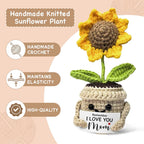 🌻Handmade Crochet Cute Sunflower - Remember I Love You MOM