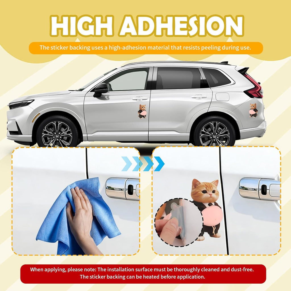 3D Dog & Cat Belly Squishy Stickers - A pair(2 Pcs)