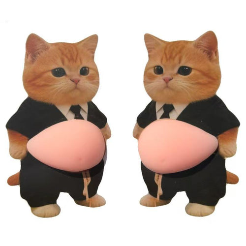 3D Dog & Cat Belly Squishy Stickers - A pair(2 Pcs)