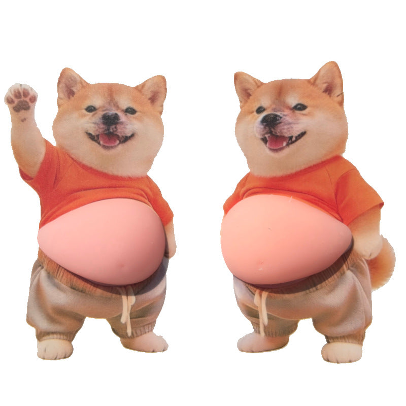 3D Dog & Cat Belly Squishy Stickers - A pair(2 Pcs)