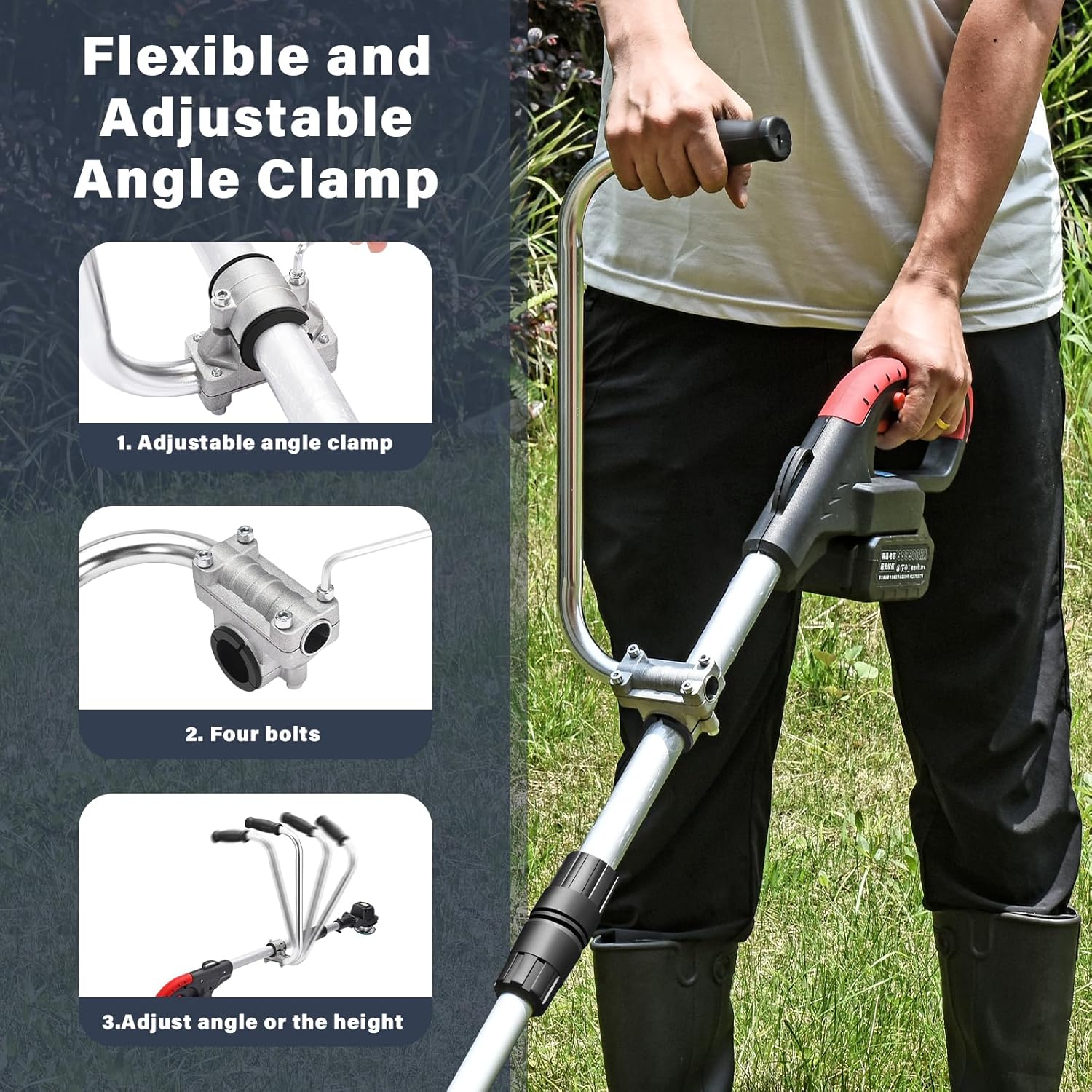 Ergonomic Trimmer Handle Kit – Shoulder Strap & Extension Bracket