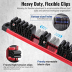 Magnetic Screwdriver & Wrench Organizer – 12-Slot Aluminum Rail, Tool Holder for Garage & Workshop