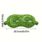 3D Cute Frog Sleep Eye Mask | Soft Plush & Cotton for Travel & Stress Relief
