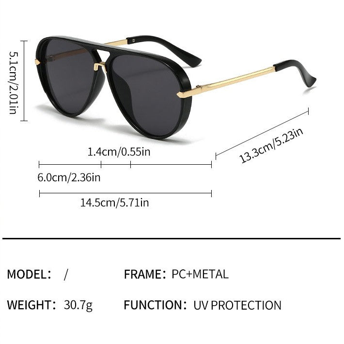 Retro Oversized Aviator Sunglasses