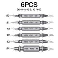 Stripped & Broken Screw Remover Set – 6 Pcs Easy Out Bolt Extractor, Double‑Head Design for Damaged Screws