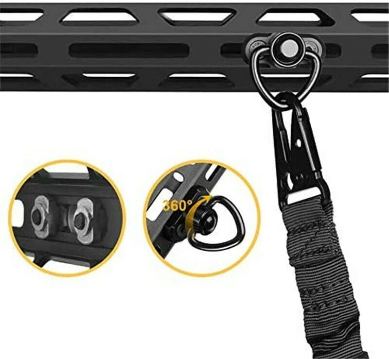 Tactical Single Point Bungee Sling with M-LOK QD Mount