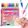Nail Art Marker Set (12/24 Colors) – Waterproof DIY Nail Pens with Precision Tips for Easy Nail Design
