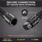 1/2" Drive Flexible Socket Extension Bar & Universal Joint Set