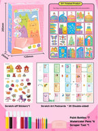 🌈Rainbow Squeeze Art Kit: The Most Satisfying DIY Scrape Art Set for Kids! ✨