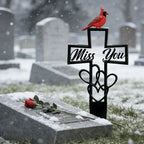🐦💖Metal Cemetery Memorial Plaque for Remembrance✝️
