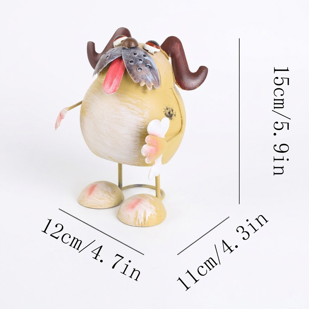Rustic Cat-Shaped Iron Statue